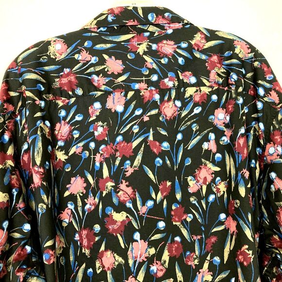Inc. Men's Button Up Shirt Size 3XL Black Cotton Blend Abstract Floral - Picture 5 of 6